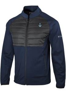 Columbia Seattle Kraken Mens Navy Blue Heat Seal In the Element Medium Weight Jacket