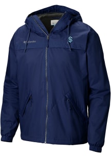 Columbia Seattle Kraken Mens Navy Blue Heat Seal Oroville Creek Lined Jacket Medium Weight Jacket