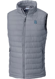 Columbia Seattle Kraken Mens Grey Heat Seal Powder Lite Vest Sleeveless Jacket