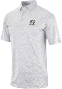 Columbia Anaheim Ducks Mens Grey Heat Seal Heading Out Short Sleeve Polo