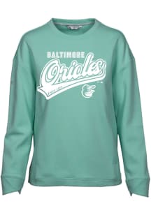 Levelwear Baltimore Orioles Womens Green Fiona Sweep Crew Sweatshirt