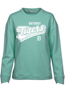 Levelwear Detroit Tigers Womens Green Fiona Sweep Crew Sweatshirt