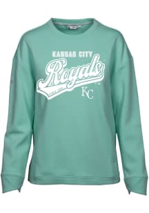 Levelwear Kansas City Royals Womens Green Fiona Sweep Crew Sweatshirt