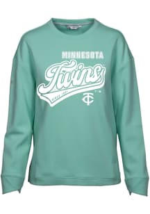 Levelwear Minnesota Twins Womens Green Fiona Sweep Crew Sweatshirt