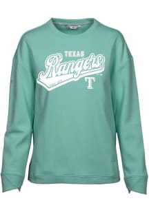 Levelwear Texas Rangers Womens Green Fiona Sweep Crew Sweatshirt