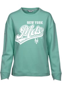 Levelwear New York Mets Womens Green Fiona Sweep Crew Sweatshirt