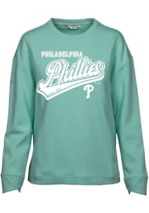 Levelwear Philadelphia Phillies Womens Green Fiona Sweep Crew Sweatshirt