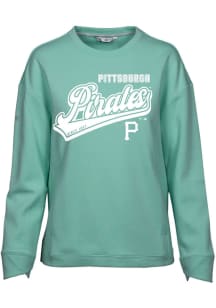 Levelwear Pittsburgh Pirates Womens Green Fiona Sweep Crew Sweatshirt