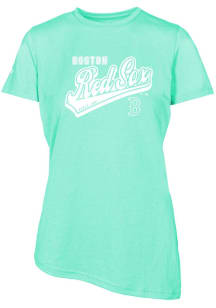 Levelwear Boston Red Sox Womens Green BIRCH Sweep Short Sleeve T-Shirt