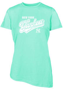 Levelwear New York Yankees Womens Green BIRCH Sweep Short Sleeve T-Shirt