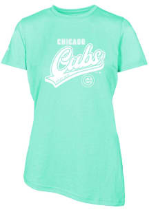 Levelwear Chicago Cubs Womens Green BIRCH Sweep Short Sleeve T-Shirt