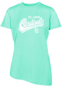 Levelwear St Louis Cardinals Womens Green BIRCH Sweep Short Sleeve T-Shirt