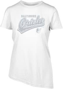 Levelwear Baltimore Orioles Womens White BIRCH Sweep Short Sleeve T-Shirt