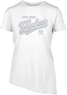 Levelwear New York Yankees Womens White BIRCH Sweep Short Sleeve T-Shirt
