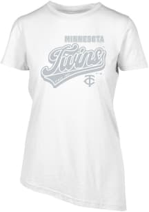 Levelwear Minnesota Twins Womens White BIRCH Sweep Short Sleeve T-Shirt