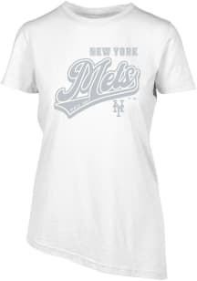 Levelwear New York Mets Womens White BIRCH Sweep Short Sleeve T-Shirt