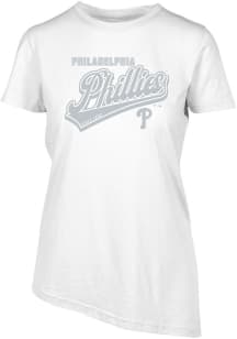 Levelwear Philadelphia Phillies Womens White BIRCH Sweep Tank Top