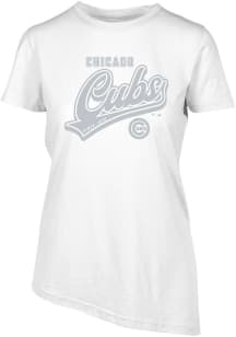 Levelwear Chicago Cubs Womens White BIRCH Sweep Short Sleeve T-Shirt