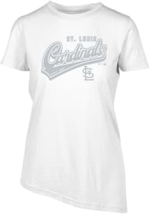 Levelwear St Louis Cardinals Womens White BIRCH Sweep Short Sleeve T-Shirt