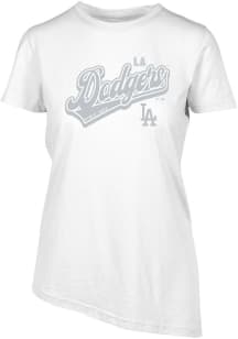 Levelwear Los Angeles Dodgers Womens White BIRCH Sweep Short Sleeve T-Shirt