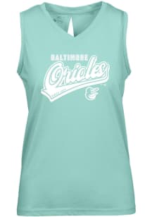 Levelwear Baltimore Orioles Womens Green Paisley Sweep Tank Top