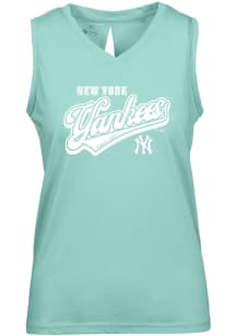 Levelwear New York Yankees Womens Green Paisley Sweep Tank Top