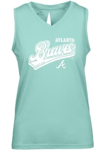 Levelwear Atlanta Braves Womens Green Paisley Sweep Tank Top