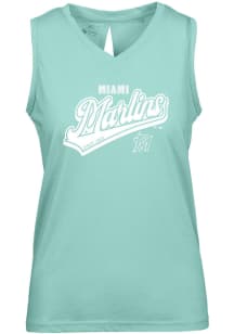Levelwear Miami Marlins Womens Green Paisley Sweep Tank Top