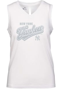 Levelwear New York Yankees Womens White Paisley Sweep Tank Top