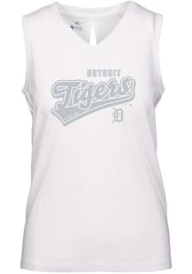 Levelwear Detroit Tigers Womens White Paisley Sweep Tank Top