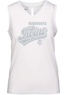 Levelwear Minnesota Twins Womens White Paisley Sweep Tank Top