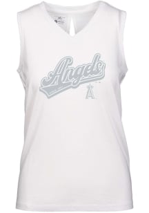 Levelwear Los Angeles Angels Womens White Paisley Sweep Tank Top