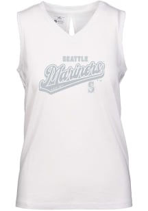 Levelwear Seattle Mariners Womens White Paisley Sweep Tank Top