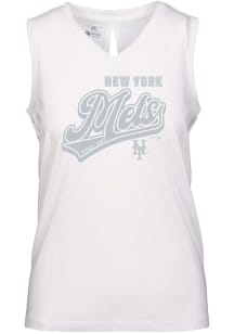 Levelwear New York Mets Womens White Paisley Sweep Tank Top