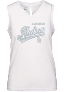 Levelwear San Diego Padres Womens White Paisley Sweep Tank Top