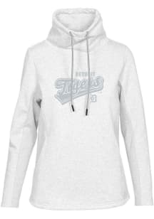 Levelwear Detroit Tigers Womens White LOOP Sweep Long Sleeve Pullover
