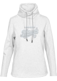 Levelwear Washington Nationals Womens White LOOP Sweep Long Sleeve Pullover
