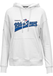 Levelwear Toronto Blue Jays Womens White ADORN Vintage Team Hooded Sweatshirt