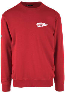 Levelwear Cincinnati Reds Mens Red ZANE Rafters Long Sleeve Crew Sweatshirt