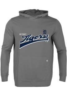 Levelwear Detroit Tigers Mens Grey RELAY Vintage Team Long Sleeve Hoodie