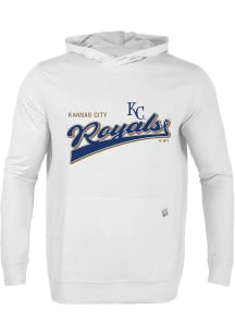 Levelwear Kansas City Royals Mens White RELAY Vintage Team Long Sleeve Hoodie