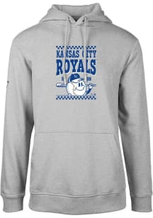 Levelwear Kansas City Royals Mens Grey PODIUM Inaugural Long Sleeve Hoodie