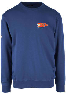 Levelwear New York Mets Mens Blue ZANE Rafters Long Sleeve Crew Sweatshirt