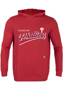 Levelwear Philadelphia Phillies Mens Red RELAY Vintage Team Long Sleeve Hoodie
