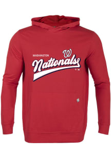 Levelwear Washington Nationals Mens Red RELAY Vintage Team Long Sleeve Hoodie