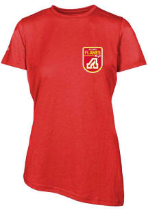 Levelwear Atlanta Flames Womens Red Birch Retro Patch Short Sleeve T-Shirt