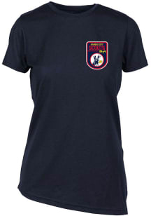 Levelwear Kansas City Scouts Womens Navy Blue Birch Retro Patch Short Sleeve T-Shirt