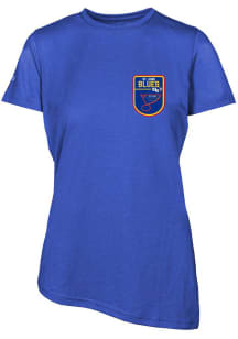Levelwear St Louis Blues Womens Blue Birch Retro Patch Short Sleeve T-Shirt