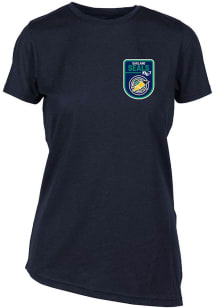 Levelwear Oakland Golden Seals Womens Navy Blue Birch Retro Patch Short Sleeve T-Shirt