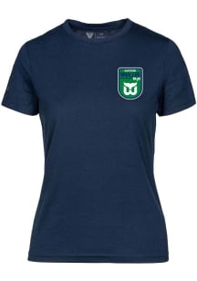 Levelwear Hartford Whalers Womens Navy Blue Maddox Retro Patch Short Sleeve T-Shirt